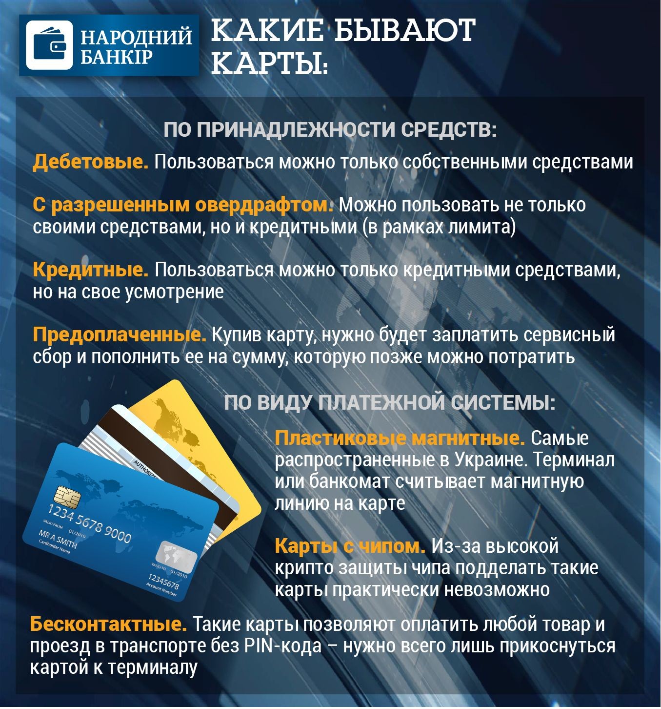 Какие бывают банковские карты